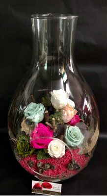 Τριαντάφυλλα  4ever σε Γυάλα " Δάκρυ "  (11) Τεμ. Τυχαία Χρώματα (ή Υποδείξτε το χρώμα της αρεσκείας σας στη φόρμα παραγγελίας)
