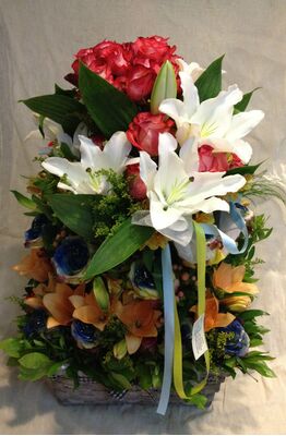Exclusive Arrangement in basket. Flower Sky !!!