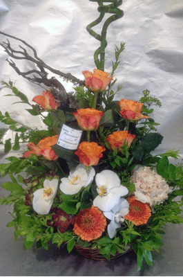 Χειμερινό καλάθι με λουλούδια