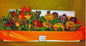 Σύνθεση λουλουδιών σε κουτί