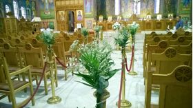 Wedding flower & candles decoration with "Hydrangeas"
