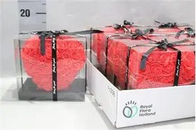 Roses "Heart". 16cm. In "Decorative Dispaly Box" Available in White, Pink & Red. (artificial roses)