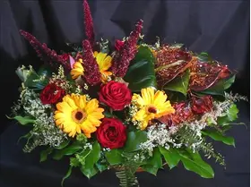 Basket with amaranthus