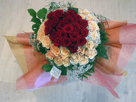 Roses bouquet (50) stems.Random two color combination!!!