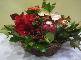basket with flowers