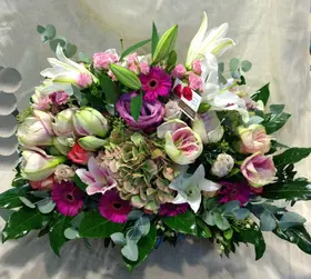 Exclusive Flowers  & Decoration In Big  Basket.