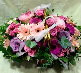 Rich romantic pink colored flower arrangement