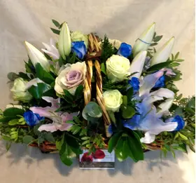 Arrangement of flowers for new born baby