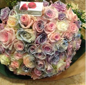 Pink & White Roses Roses Bouquet !!! (100 stems with greens).Special