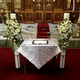 Λαμπάδες γάμου "Λευκά" λουλούδια