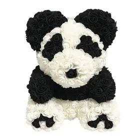 Αρκουδάκια από τριαντάφυλλα.Rose Bear "Panda" 40cm.