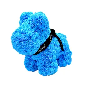Roses Teddy "Dog". Dim. 40cm. In "Decorative Package ".