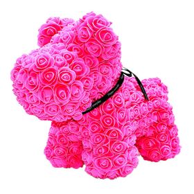 Roses Teddy "Dog". Dim. 40cm. In "Decorative Package ".
