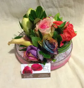 Small Glass Season Flowers + Decoration