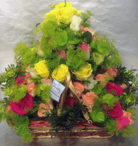 Roses tower in Basket