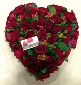 Red flower heart