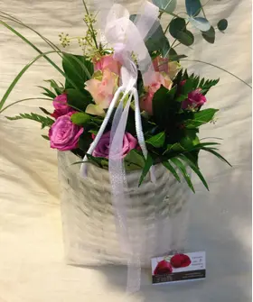 Roses (10) stems mixed colors bouquet