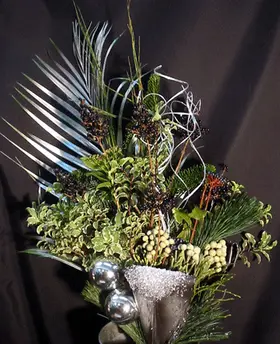 Christmas bouquet silver - white colors !!!