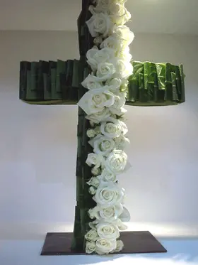 Funeral cross white