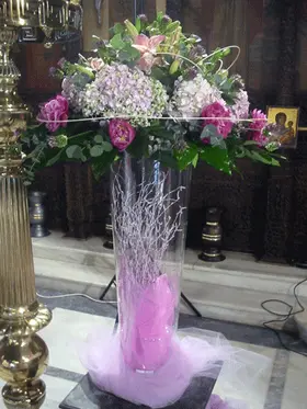 Glass vase double