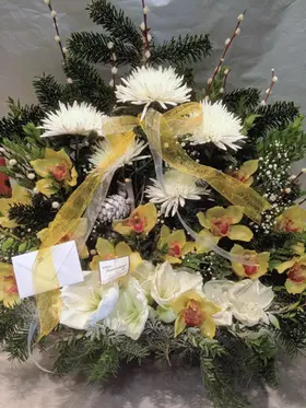 winter flower basket