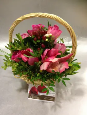 Small basket with flowers