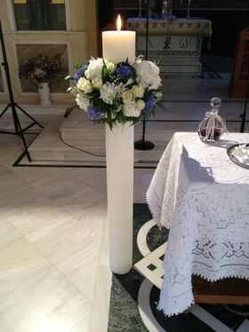 Wedding candles "Hydrangea Wreaths"