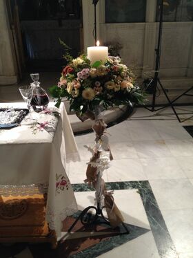 Wedding flower & candles decoration