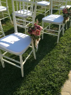 Wedding flower & candles decoration country chapel