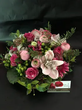 Spring joyful flowers in glass