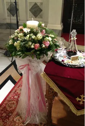 Wedding flower & candles decoration Pastel & Pink.