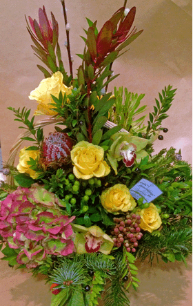 winter flower basket