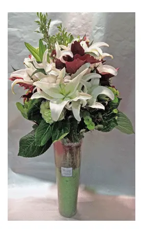 lillies in vase