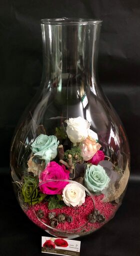 Τριαντάφυλλα  4ever σε Γυάλα " Δάκρυ "  (11) Τεμ. Τυχαία Χρώματα (ή Υποδείξτε το χρώμα της αρεσκείας σας στη φόρμα παραγγελίας)