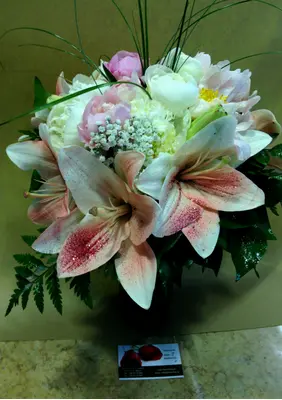Paeonias bouquet in vase  Special
