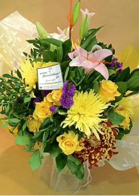 bouquet in water