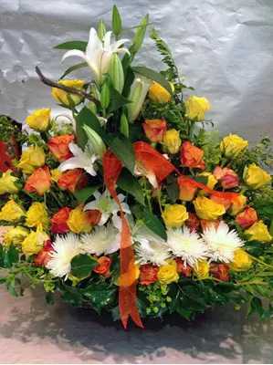 Basket arrangement with summer flavor!!! "Thousand flowers"!!!