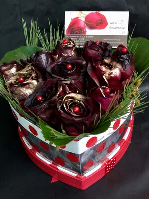 Roses in decorative  "Heart Box".