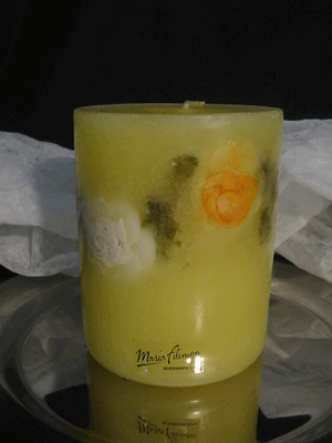 Candle with flowers