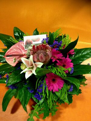 Pink flower arrangement