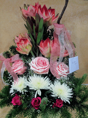 Christmas Arrangement with flowers