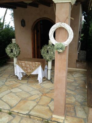 Wedding candles "Baby's Breath Wreaths"