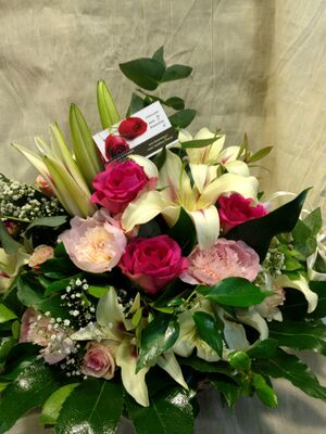 Pink flower arrangement