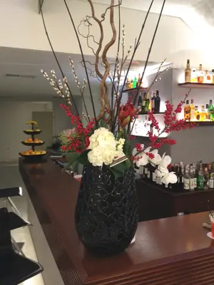 Exclusive arrangement in design vase.
