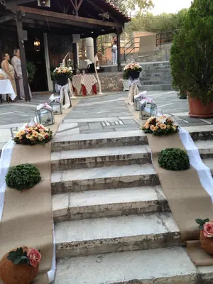 Στολισμός Εκκλησίας Εξωτερικός Διάδρομος. Ρομαντικός Γάμος.