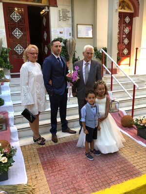 Wedding flower & candles decoration Exterior corridor. Autumn Flavor & Style.