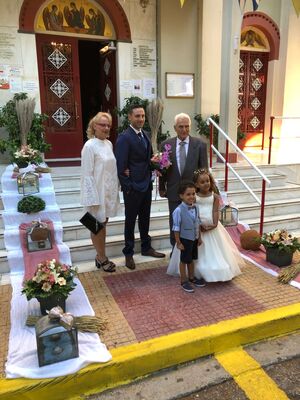 Wedding flower & candles decoration Exterior corridor. Autumn Flavor & Style.