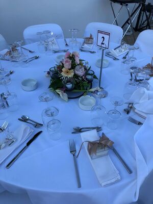 Πισίνα & Τραπέζια Δεξίωσης.Διακόσμηση Καλοκαιρινού Γάμου.