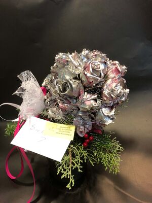 Μπάλα από τριαντάφυλλα (40) τεμ. σε κορμό Μπονσάι !!! (1) ΣΥΝΘΕΣΗ