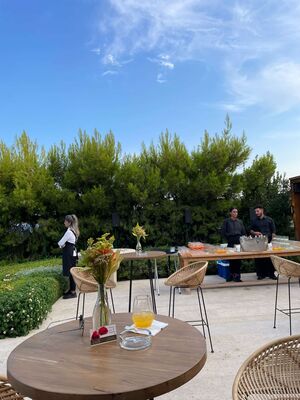 Island Athens Riviera Club.Στολισμός  Δεξίωσης. Αψίδα, Τραπεζια, Χώρος.